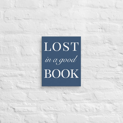 "Lost in a Good Book" Canvas Print - Bold Reader Wall Art