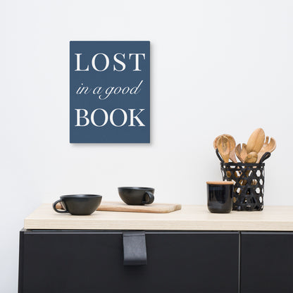 "Lost in a Good Book" Canvas Print - Bold Reader Wall Art