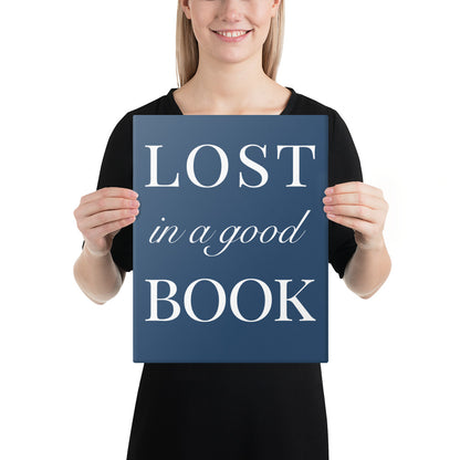 "Lost in a Good Book" Canvas Print - Bold Reader Wall Art