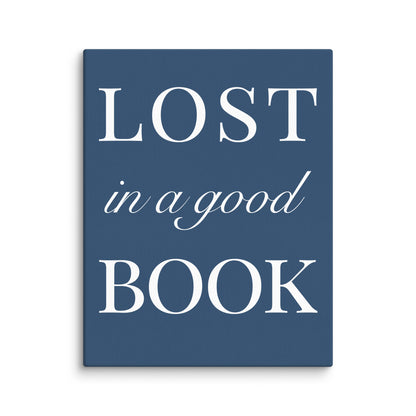"Lost in a Good Book" Canvas Print - Bold Reader Wall Art