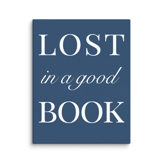 "Lost in a Good Book" Canvas Print - Bold Reader Wall Art